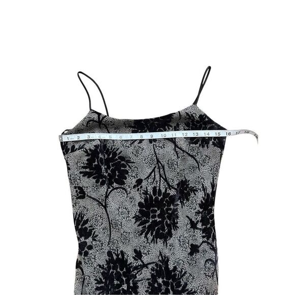Vintage 90s Algo Floral Velour Maxi Slip Dress – Made in Canada (Fits Size 2–4) - Picture 4 of 8